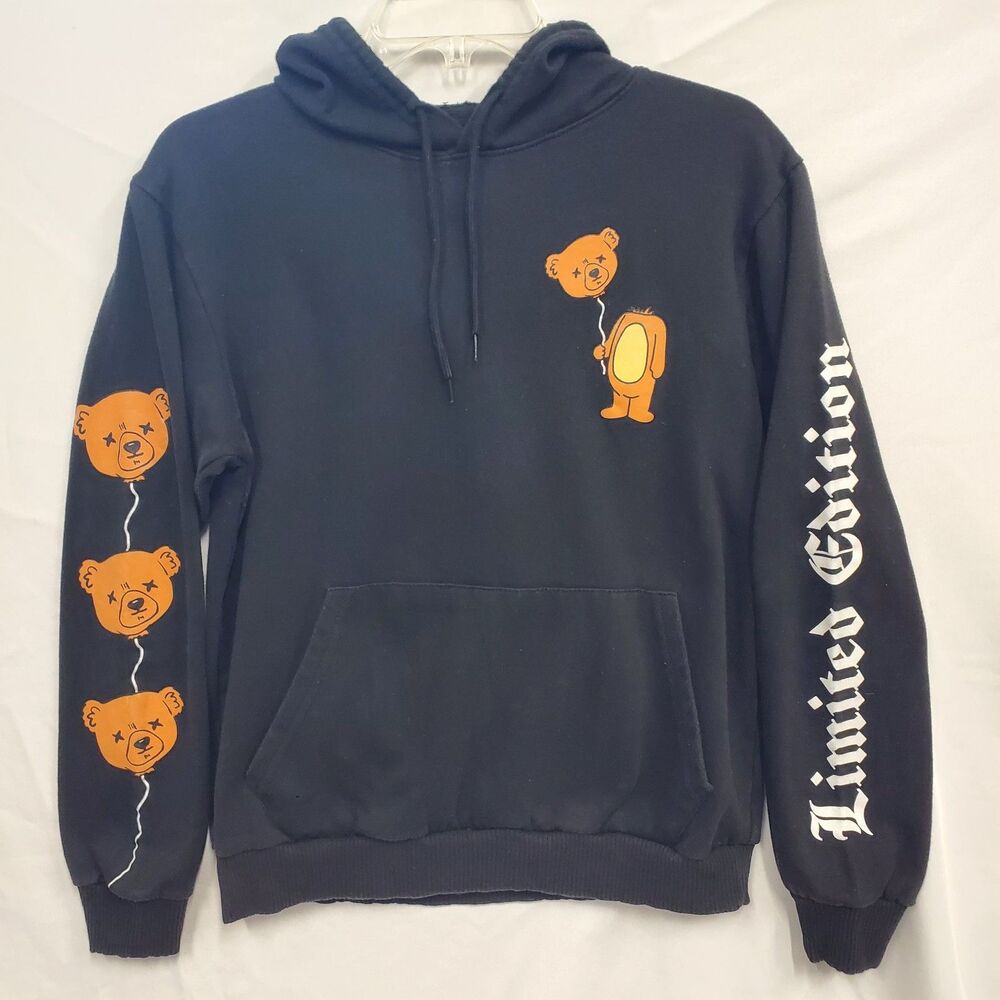 Fresh Laundry Graphic Pullover Hoodie Black Small